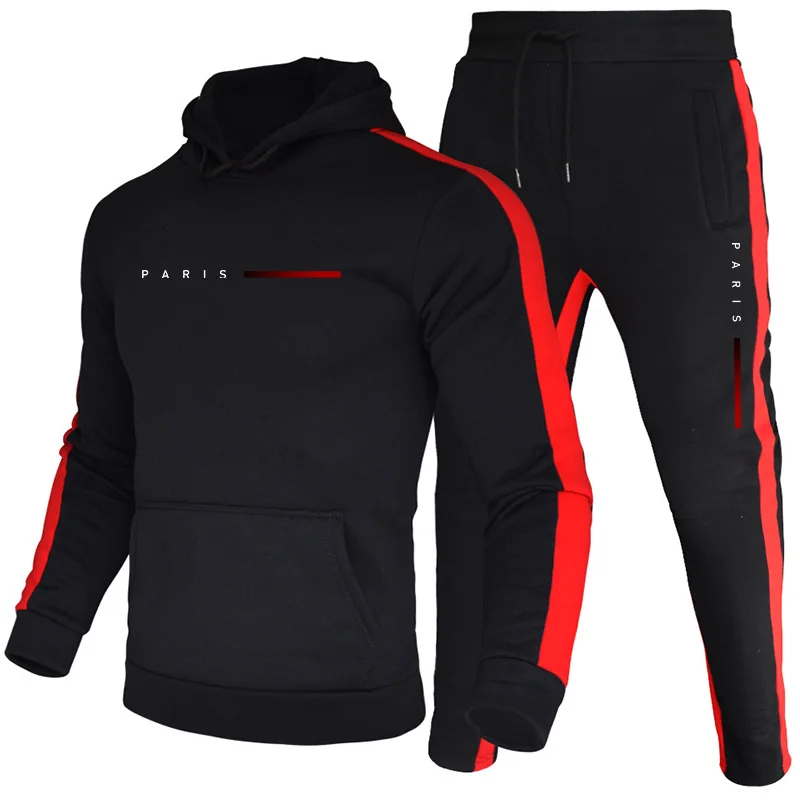 Paris Men'S Fashion - Set di Felpe con Cappuccio da