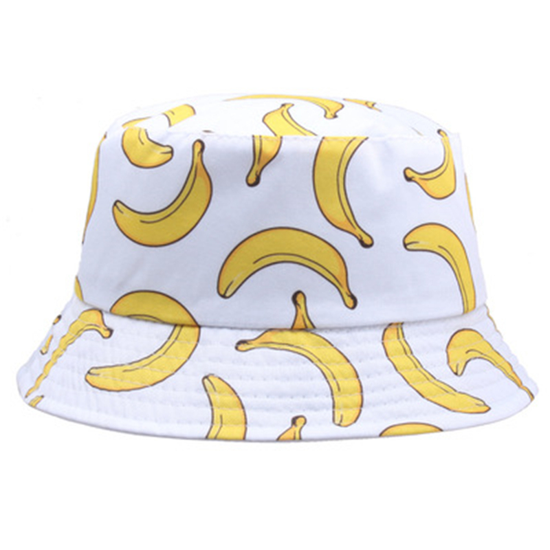 Mens Fashion Bucket Hat - Estate Primavera Sottile Ombra Banana Stampa