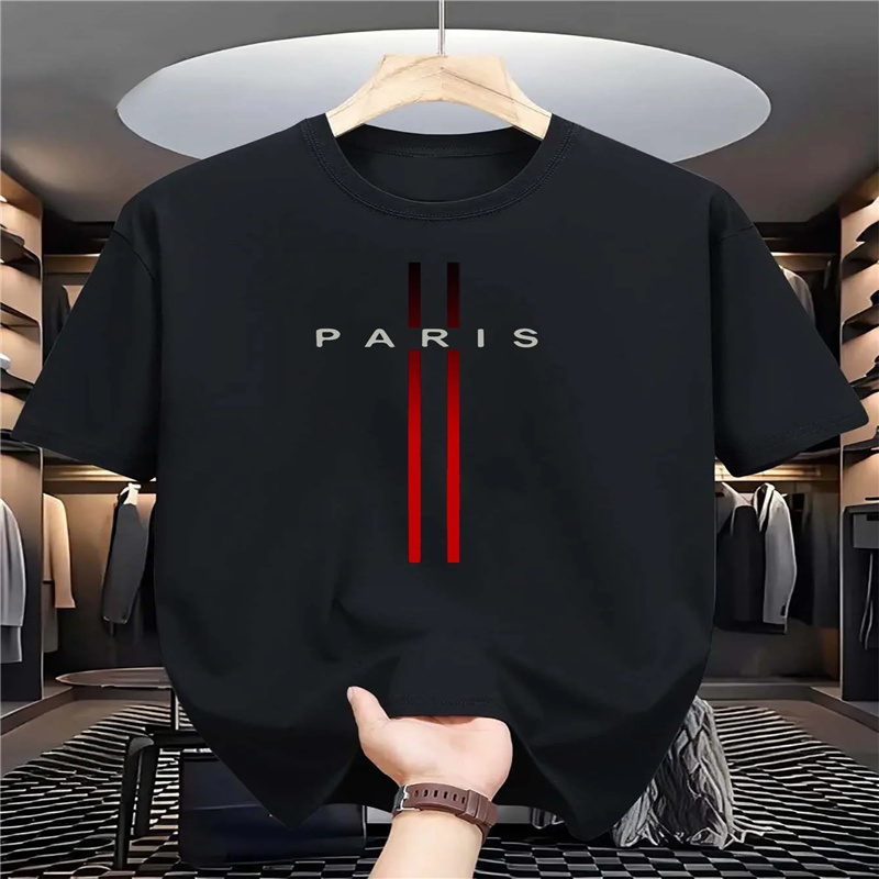 Paris Men'S Fashion - T-shirt da uomo a maniche corte