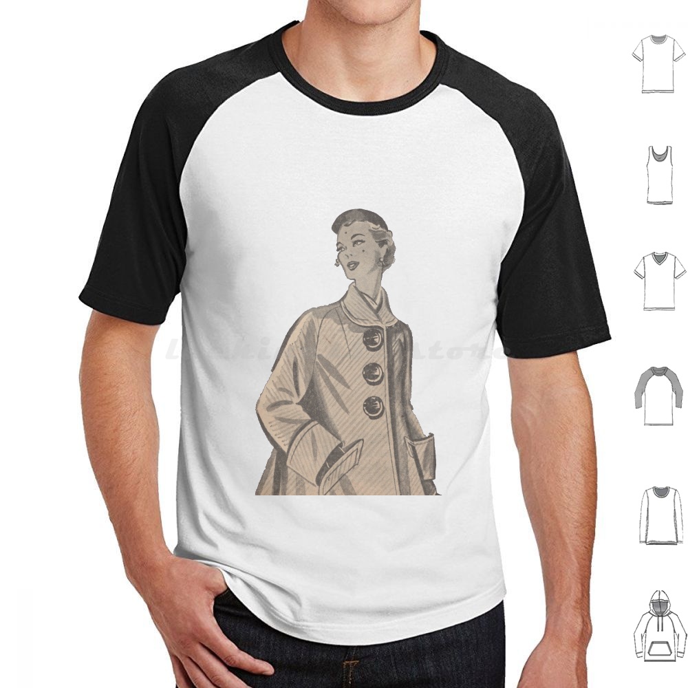 Mens Fashion In The 50S - Maglietta con stampa di rivista di