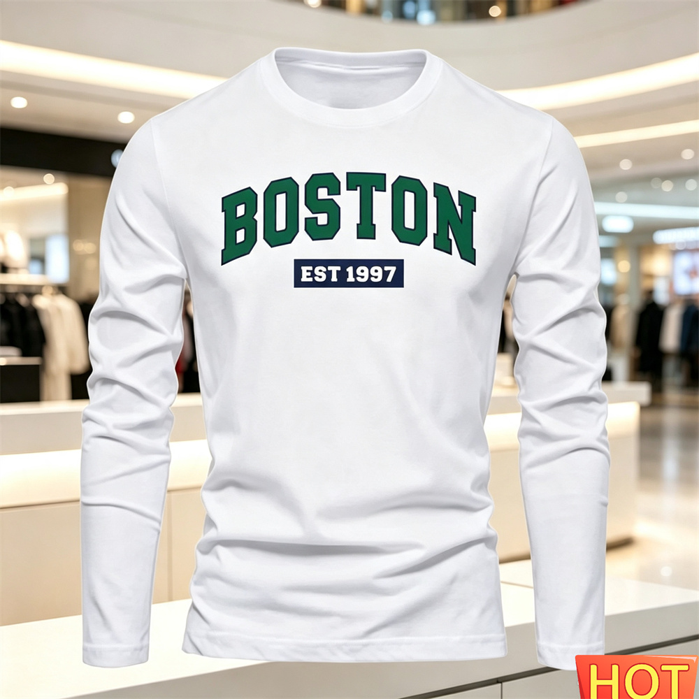 Mens Fashion Summer - T-shirt a maniche lunghe da uomo