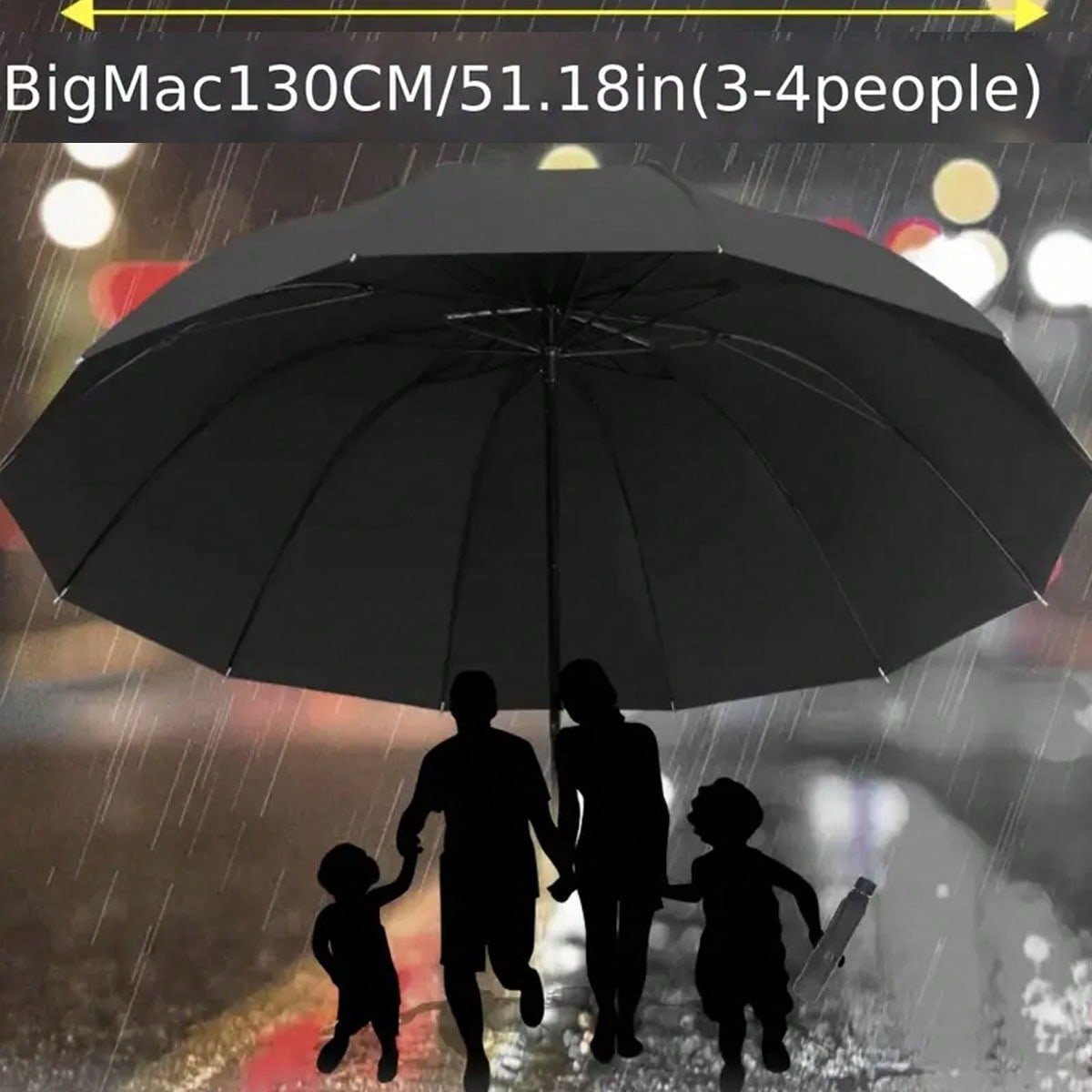 Men'S Fashion Umbrella - Ombrello Oversize a 12 Stecche Antivento