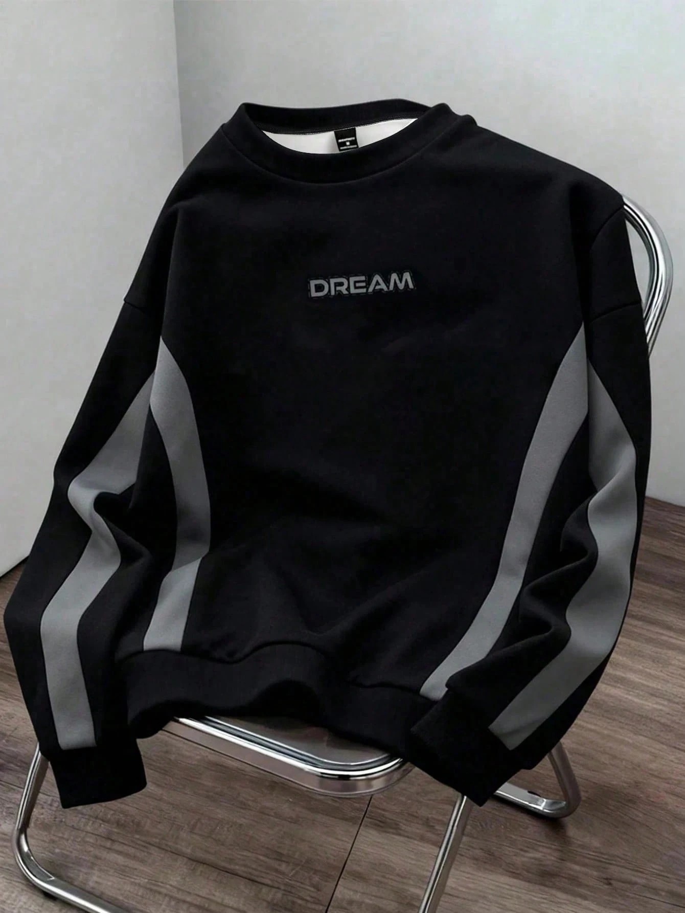Mens Fashion Streetwear - Felpa da Uomo a Collo Tondo