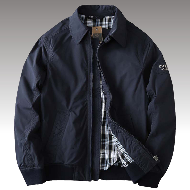 Harrington Jacket - Primavera Casual Solid Fashion Slim Bomber