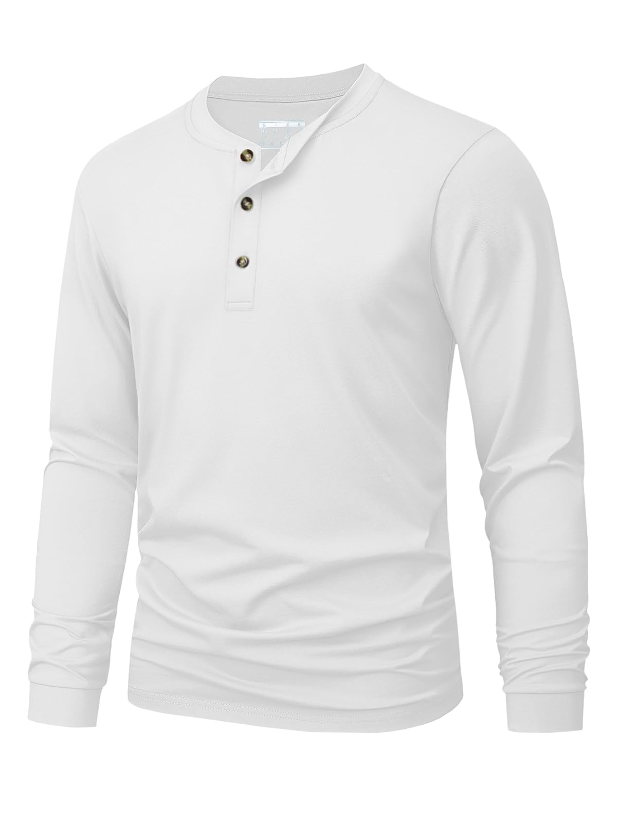 Men'S Fashion Advice - T-shirt Henley da uomo, tinta unita,