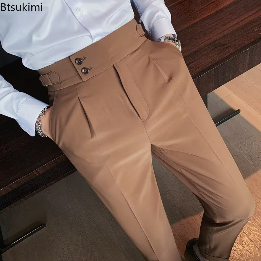 Men'S Fashion Linen Pants - Nuovo 2026 Pantaloni da abito in