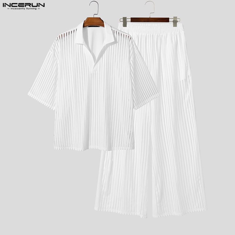 INCERUN Set da uomo a righe in - Mens Fashion Streetwear recensione e prezzo