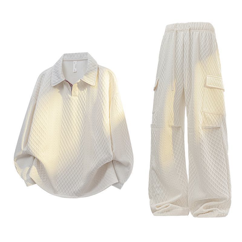 Set Unisex con Camicia Polo a  - Men'S Fashion Loose Pants recensione e prezzo