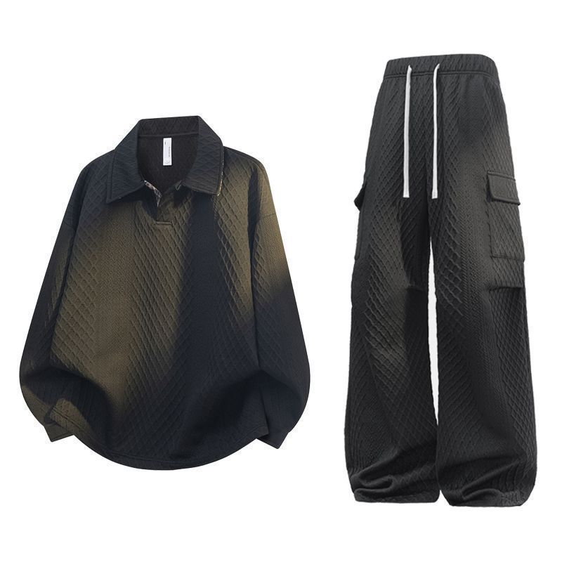 Set Unisex con Camicia Polo a  - Men'S Fashion Loose Pants recensione e prezzo