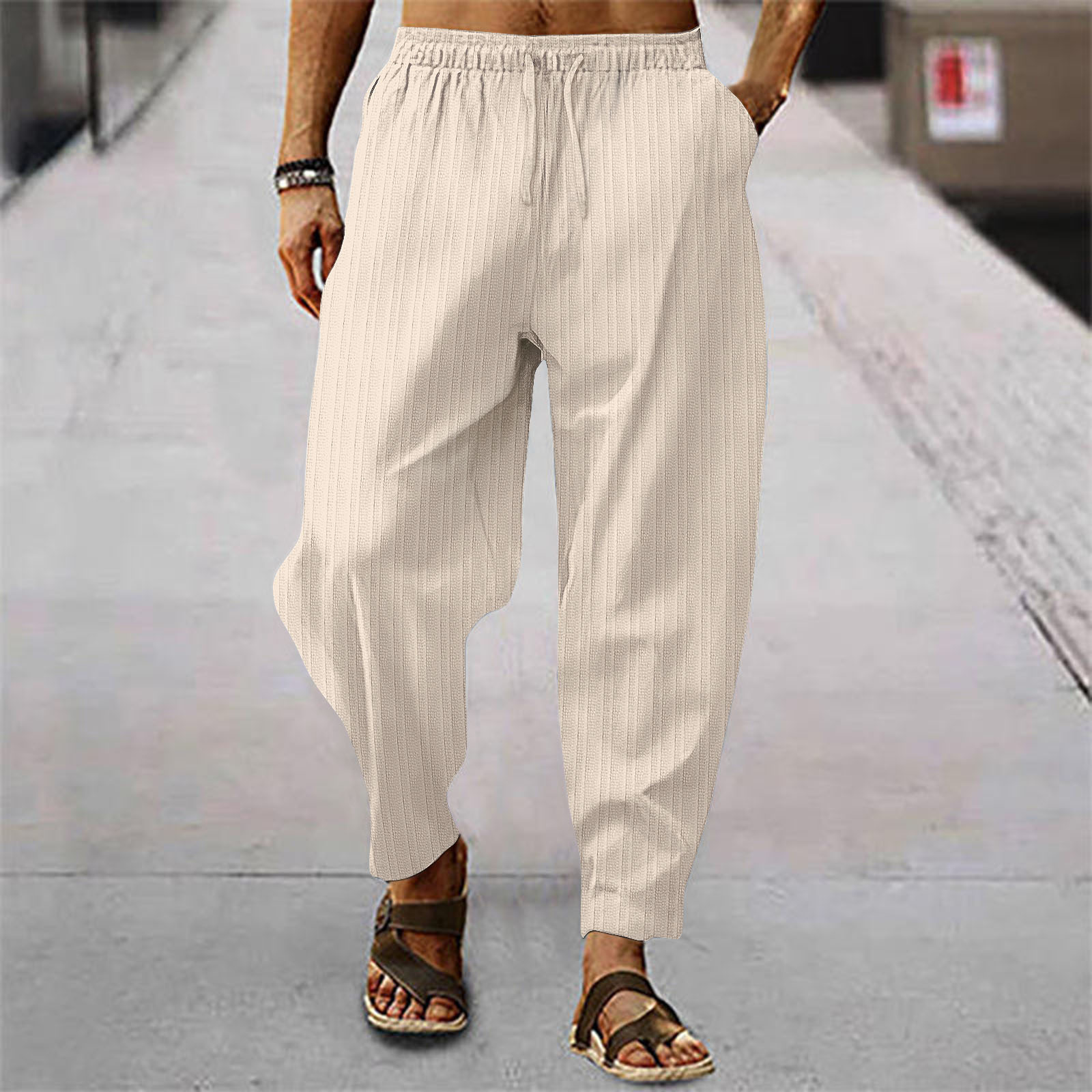 Nuovi Pantaloni Larghi in Lino - Men'S Fashion Linen Pants recensione e prezzo