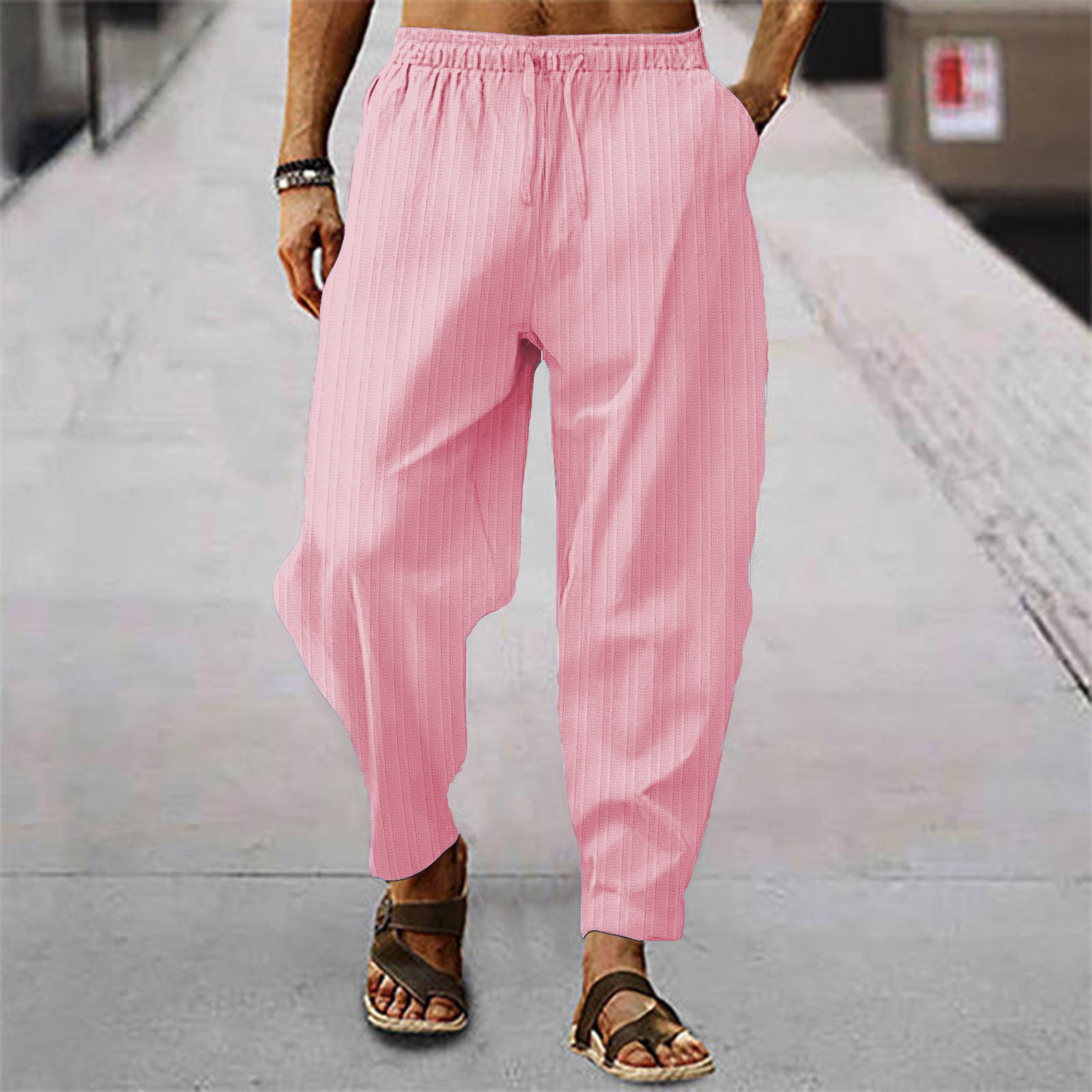 Nuovi Pantaloni Larghi in Lino - Men'S Fashion Linen Pants recensione e prezzo
