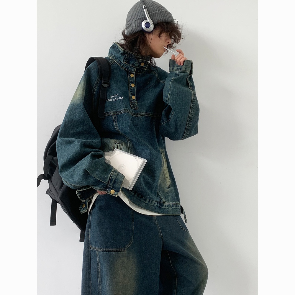 Jiwuus Giacca in Denim Sbiadit - Harrington Jacket recensione e prezzo