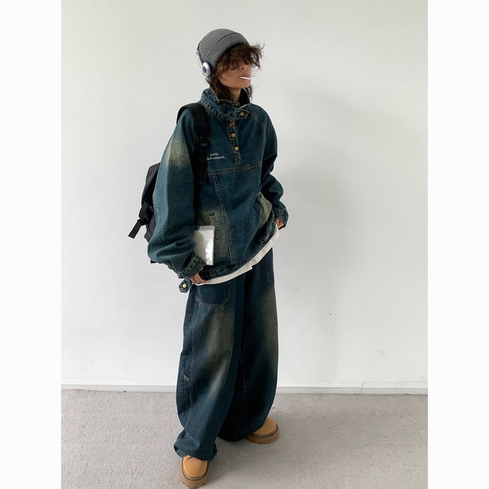 Jiwuus Giacca in Denim Sbiadit - Harrington Jacket recensione e prezzo