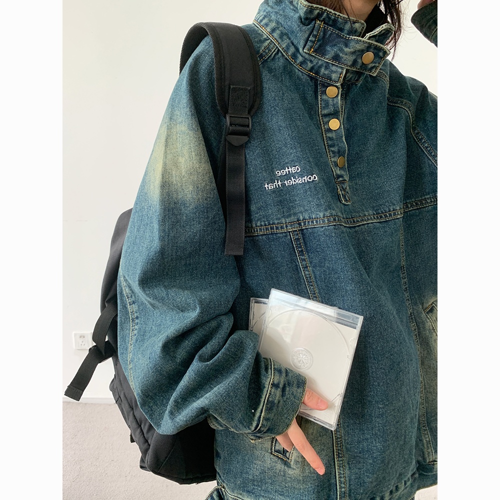 Jiwuus Giacca in Denim Sbiadit - Harrington Jacket recensione e prezzo